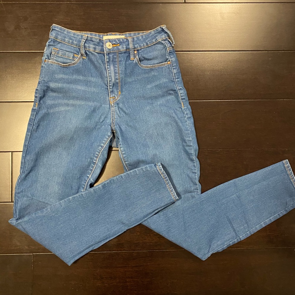 PACSUN BLUE SUPER HIGH-RISE SKINNIEST JEANS